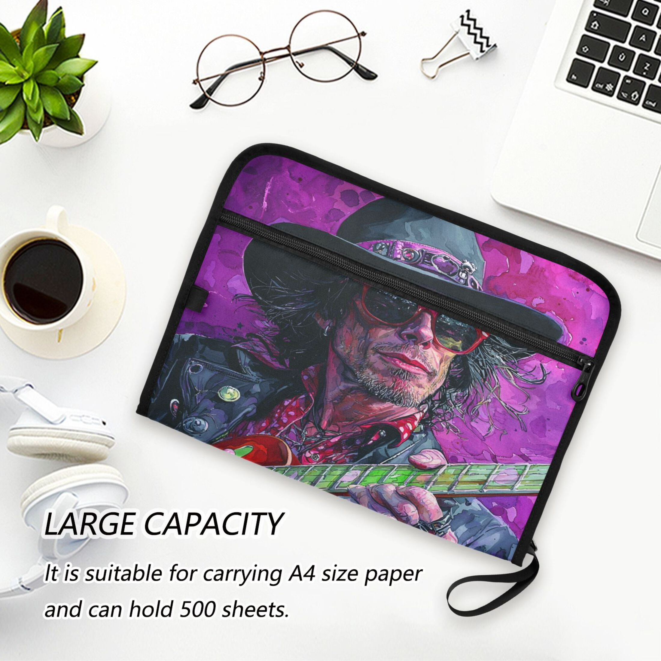 WOBOGO Uncle Rock Expanding File Folder Letter Size Accordion Filing Organizer 13 Pocket Separate Organ Pocket