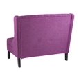 thumbnail image 5 of Linklea High-Back Tufted Settee Bench - Fuchsia, 5 of 10