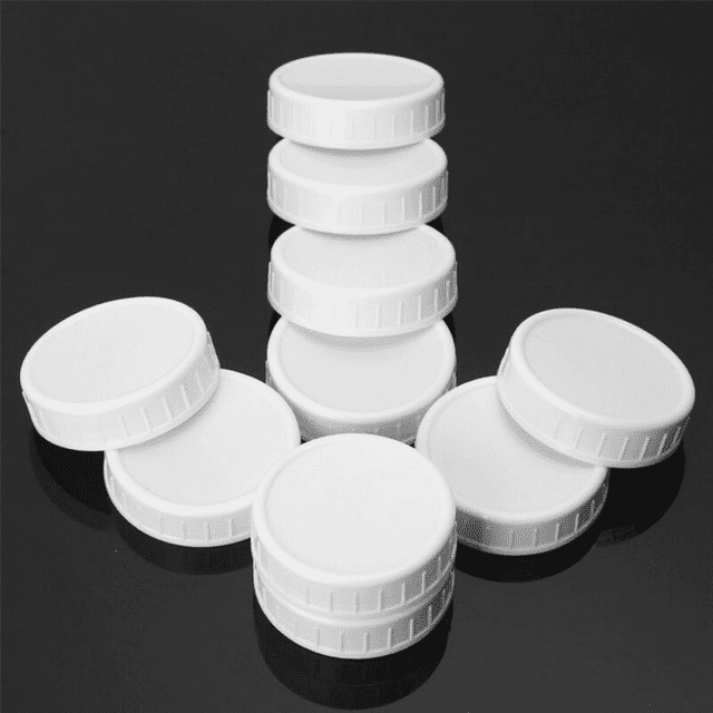 40 Pcs Couvercles de Rangement en Plastique Côtelés pour Bocaux Mason Standard 70mm/86mm