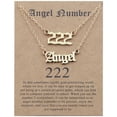 thumbnail image 1 of TopLLC Colliers & Pendentifs 2 Pcs Collier Ange Anglais & Chiffres Bijoux pour Femmes Plaqué Acier Inoxydable un Collier, 1 of 1