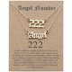 thumbnail image 1 of Collar para mujer, joyería para mujer, 2 piezas de collar de ángel y número inglés antiguo, joyería numerológica para mujer, chapado en acero inoxidable., 1 of 3