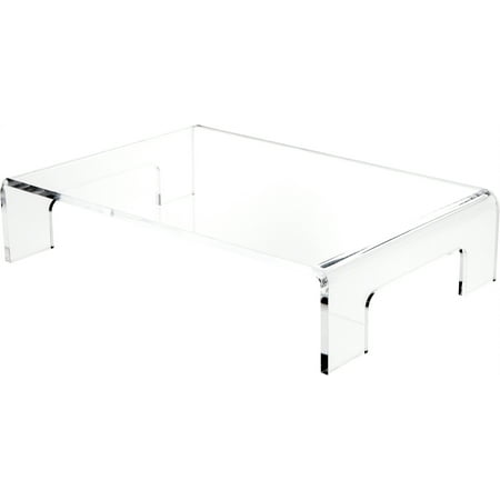 Clear Trays - Plymor Brand Clear Acrylic Riser w/ Tray Handles, 5 Sizes