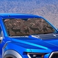 thumbnail image 4 of Xixirimido Car Windshield Sun Shade Car Sun Visor Block UV Rays Foldable Automotive Windshield Sunshades Front Window Sun Blocker Keep Your Vehicle Cool, Hunting Deers Forest Camo, 4 of 8