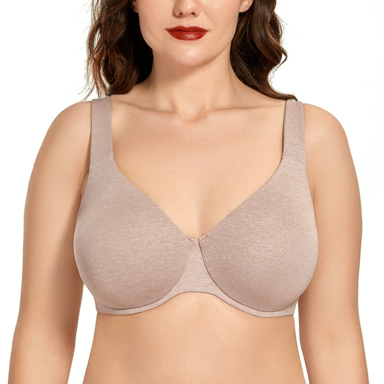 DELIMIRA Women's Minimizer Bras Seamless Plus Size Full Coverage Underwire  Unlined Bra, Beige, 42B : : Clothing, Shoes & Accessories