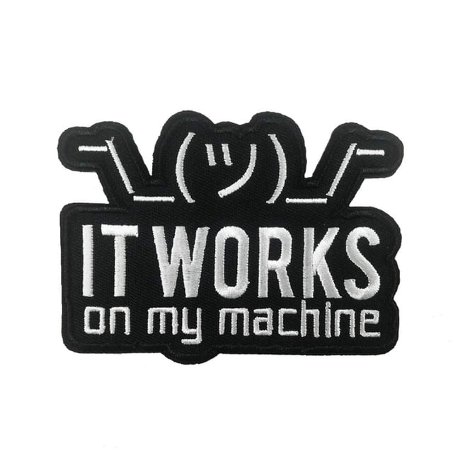 Cute-Patch Il Fonctionne sur Ma Machine Meme Brodé à Repasser à Coudre sur Patch Emblème Drôle Programmeur Humour