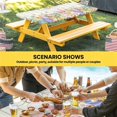 thumbnail image 6 of Happy Easter Table Cloths for 5 Foot Rectangle Tables, Spring Colorful Eggs Rabbit Ear Feet Flowers Patio Waterproof Elastic Fitted Tablecloths, Washable Rectangular Table Cover for Camping, 6 of 8