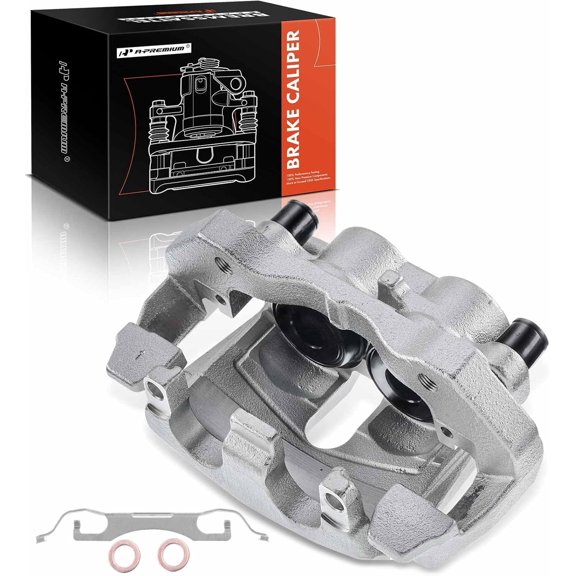 A-Premium Disc Brake Caliper Assembly with Bracket Compatible with Select Dodge and Jeep Models - Durango 2011-2018 Grand Cherokee 2011-2020 - Front Right Passenger Side