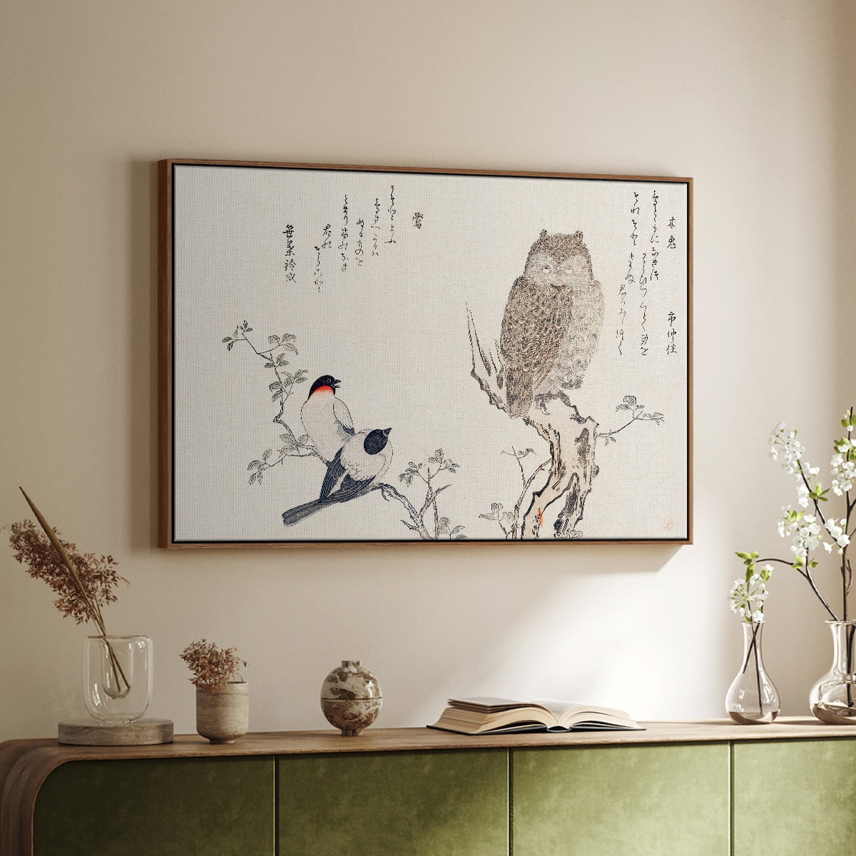 Vintage Landscape-CCXCIX By Wexford Home Framed in Walnut Wood Gallery Wrapped Canvas 27 in. x 41 in.