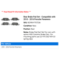 thumbnail image 2 of Rear Brake Pad Set - Compatible with 2010 - 2016 Porsche Panamera 2011 2012 2013 2014 2015, 2 of 2