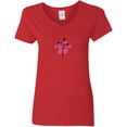 thumbnail image 5 of I Am a Child of God Ladies V-Neck Tee Shirt, 5 of 7
