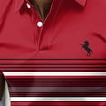 thumbnail image 5 of COSFO Striped Men's Polo Shirts Short Sleeve Mesh Summer Graphic Tees Slim Fit Moisture Wicking Collared Pullover Performance Tops, 5 of 6
