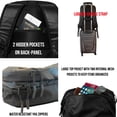 thumbnail image 4 of Carry On Travel Backpack Bundle | Island Hopper Travel Backpack with Toiletry Bag and Compression Packing Cube Set (Black with 4 Piece, 28L), 4 of 7