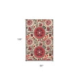 thumbnail image 2 of 8' X 11' Tan Red and Taupe Paisley Power Loom Area Rug, 2 of 9