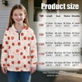 thumbnail image 7 of Uorisanigo Girls Half Zip Collar Sweatshirts Casual Strawberry Print Long Sleeve Pullover Jackets Fashion Fall Winter Clothes Athletic Sweatshirts Pullover Jacket Outerwear, 7 of 7