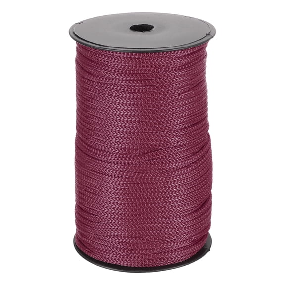 1/4 Inch Polypropylene Rope Braided Ropes, 328ft Nylon Rope for Clothesline, Camping, Hiking Brick Red