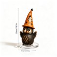 thumbnail image 2 of Halloween 2D Acrylic Witch Hat Bird Ornament, Flat Lightweight Desktop Decor Piece, Unique Spooky Craft Accessory for Table Shelf, Indoor Halloween Holiday Home Atmosphere Decoration, 2 of 7