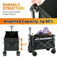 thumbnail image 2 of EchoSmile 6.85 cu. ft. Fabric Portable Garden Cart with Adjustable Rolling Wheels in Black, 2 of 5