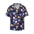 thumbnail image 3 of Goofa Colorful Jellyfish Printed Men's Casual Short-sleeved Shirt,Lightweight Breathable Button-down,Summer Casual men's top,Versatile Fashion shirt-Medium, 3 of 7