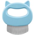 thumbnail image 1 of Peigne anti-poux pour animaux, peigne d'épilation pour chiens, peigne pour chats, peigne pour animaux, accessoires 9 x 10 cm (bleu), 1 of 2