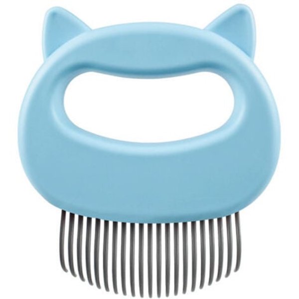 Peigne anti-poux pour animaux, peigne d'épilation pour chiens, peigne pour chats, peigne pour animaux, accessoires 9 x 10 cm (bleu)
