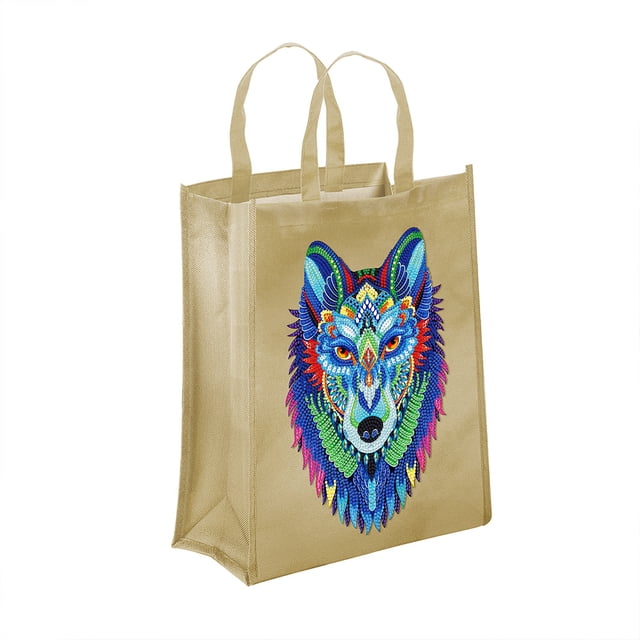 Bolso Oxford con pintura de diamantes 5D, bolso de almacenamiento ecológico reutilizable con taladro FLhrweasw Nuevo