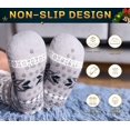 thumbnail image 4 of Men's Winter Thermal Fleece Lining Knit Slipper Socks Christmas Non Slip Socks, 4 of 6