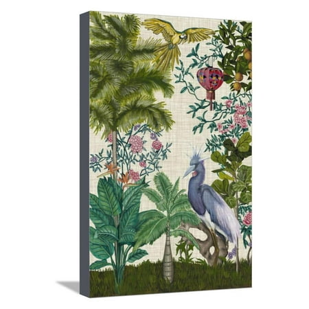 Tropical Artwork For Sale Paradis Chinoiserie I Bird Botanical Tropical Style Artwork Stretched Canvas Print Wall Art By Naomi McCavitt ()