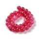 thumbnail image 3 of Dyed Natural Malaysia Jade Beads Strands Round Cerise 6mm Hole: 1mm about 31pcs/strand 7.48 inch(19cm), 3 of 4