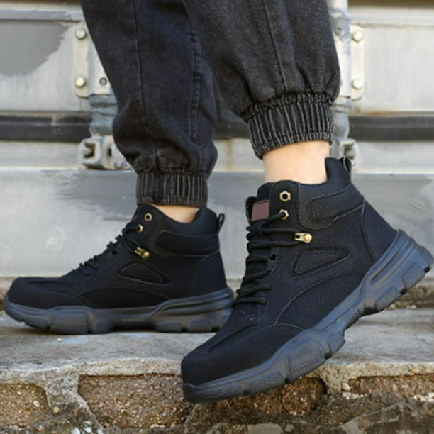 lionlar Men Construction Work Boots Shoes Comfortable Footwear Industrial Boot 44 Black