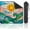 Color8, variant on Mahjong Mat with Carrying Bag 31.5" x 31.5" Non-Slip Noise Reduction Stained Glass Sun Waves Pink Clouds Blue Sky Table Mat for Mahjong Poker Dominoes Card Board Tile Games