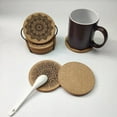 thumbnail image 4 of Cheers US 12Pcs/Set Cork Coasters,Extra Thick Cork Coasters with Holder, Farmhouse Coasters for Coffee Table, Wooden Table, Heat-Resistant Coasters, 4 of 7