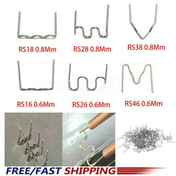 Rooha 600Pcs Hot Stapler Staples For Plastic Welder Car Bumper Repair Welding Nail For Machine Hot Melt Welding Tool