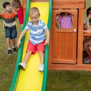 Backyard Discovery Oakmont Cedar Wooden Swing Set with 4 foot dek height.