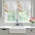 thumbnail image 4 of White Yellow Marble Tie Up Curtains for Windows, Adjustable Balloon Window Shades, Ink Painting Modern Art Kitchen Window Treatments Adjustable Roll Up Curtain for Basement/Nursery 52"x45", 4 of 8