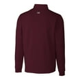 thumbnail image 3 of Men's Cutter & Buck  Burgundy Washington Commanders Helmet Traverse Stretch Quarter-Zip Pullover Top, 3 of 3
