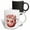 Multicolor, variant on 3drose, Cute Heart Cup Full of Valentine Candy Illustration, 11oz Two-tone Black Mug