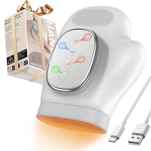 WANALIT Hand Massager with Heat and Compression, 3 Modes, 3 Temperatures, 5 Intensity Levels, Helps Soothe Hand Fatigue, Carpal Tunnel and Arthritis Discomfort, Gift for Women, Men