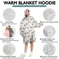 thumbnail image 5 of Wearable Oversized Blanket,White Bigfoot and Tree Pattern Wearable Blanket Hoodie for Adults,Cozy Hooded Blankets with Super Pockets,Super Warm Fuzzy Pullover for Women & Men, 5 of 6