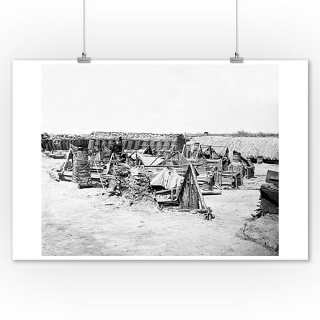Home Decor Shops Near Me Petersburg, VA - Fortifications Near Petersburg Civil War Photograph (9x12 Art Print, Wall Decor Travel Poster) ()