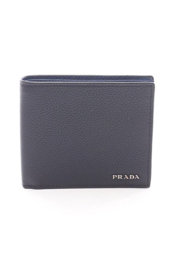 Pre-Owned Prada Toro Bifold Leather Wallet for Men, Black, 2MO738 (Good)