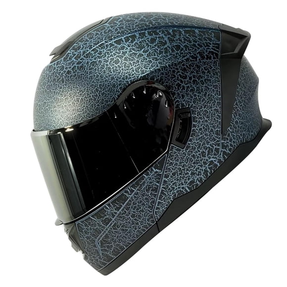 Casco Para Motociclista Sayto 2W Cracked Abatible Con Gafas Certificado Talla M