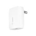 thumbnail image 1 of Belkin BoostCharge - Adaptateur d'Alimentation - 18 Watts - 3,6 A (USB-C 24 Broches) - sur Câble : Lightning - Blanc, 1 of 6