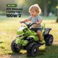 thumbnail image 4 of JIMUPARK 12V Dinosaur Ride on ATV, Four Wheeler Electric Car for Kids, LED Lights, Bluetooth and Microphone Interface, Power Display, Safe Driving, Outdoor Toys for Boys and Girls Ages 1-6, Green, 4 of 9