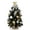 Black, variant on Seizeen 20" Pre-Lit Mini Christmas Tree, White with Flocked Snow, Red Ornaments