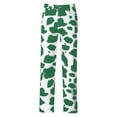 thumbnail image 3 of RUTAYY Women's Pants Casual High Waist Wide Leg Cow Print Straight Leg Loose Fit Denim Style Comfortable Classic Versatile Trousers, 3 of 5