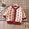 thumbnail image 2 of Gibobby Sweater Girls Long Sleeve Knitted Cardigan Sweaters with Bowknot Button Closure 12 Months 2t 3t 4t Kids Sweater Jacket Outwear(18-24 Months,Wine), 2 of 5