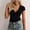 A929 Black, variant on Short Sleeve T-Shirt for Women V Neck Wrap Front Slim Fit Basic Tee Soft Breathable Fabric Casual Everyday Stretchy Solid Summer Pullover Top