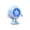 Blue, variant on UNLLLL Football Shaped Mini Fan, USB Rechargeable with 3 Speeds, Colorful LED Light Portable Handheld Football Fan, for Home Desk Bedroom Outdoor Camping (White)