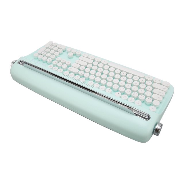 Clavier de Machine à Écrire Sans Fil, Clavier Rétro BT 104 Touches avec Support Intégré, Clavier de Machine à Écrire pour Multi-Appareils, Compatible avec IOS