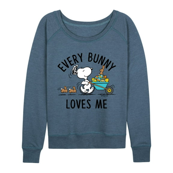 Peanuts - Every Bunny Loves Me - Women's Lightweight French Terry Long Sleeve Shirt